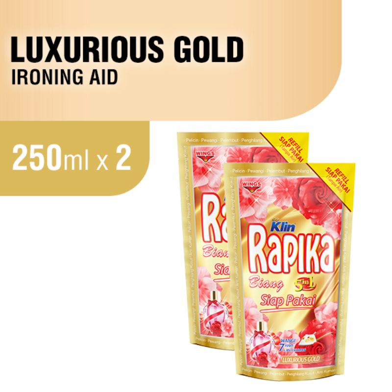 Jual Isi Rapika Biang Luxurious Gold Ml Ironing Aid Pelicin