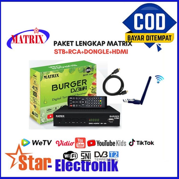 Jual Set Top Box Matrix Burger Hijau Stb Dvb T Hd Set Box Tv