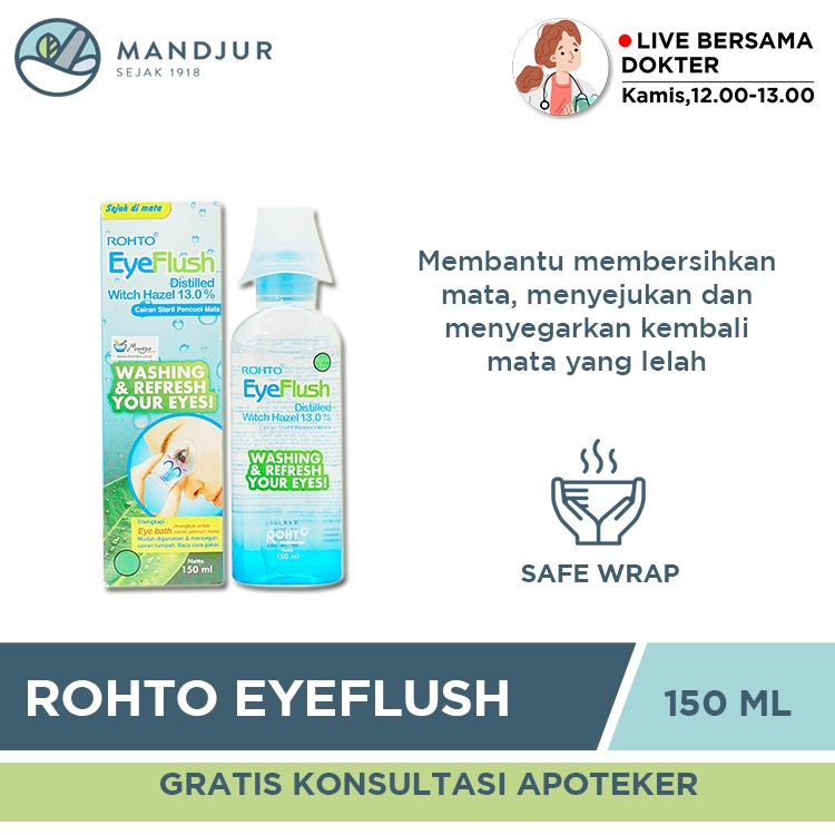 Jual Rohto Eye Flush Obat Tetes Untuk Iritasi Mata Mata Merah