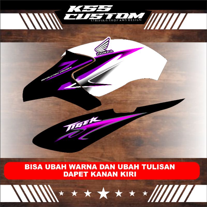 Jual Strip Tiger Variasi Albino Striping Les Stiker Tiger Revo