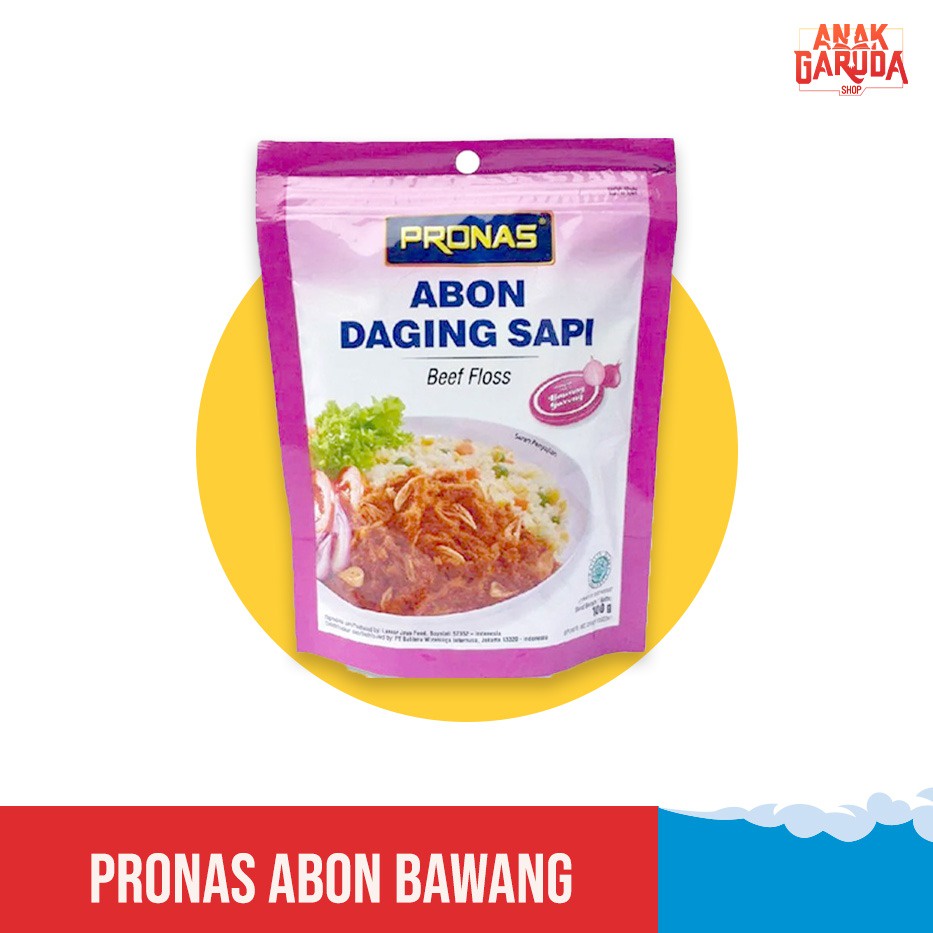 Jual Pronas Abon Sapi Rasa Bawang G Dengan Kemasan Ziplock Shopee