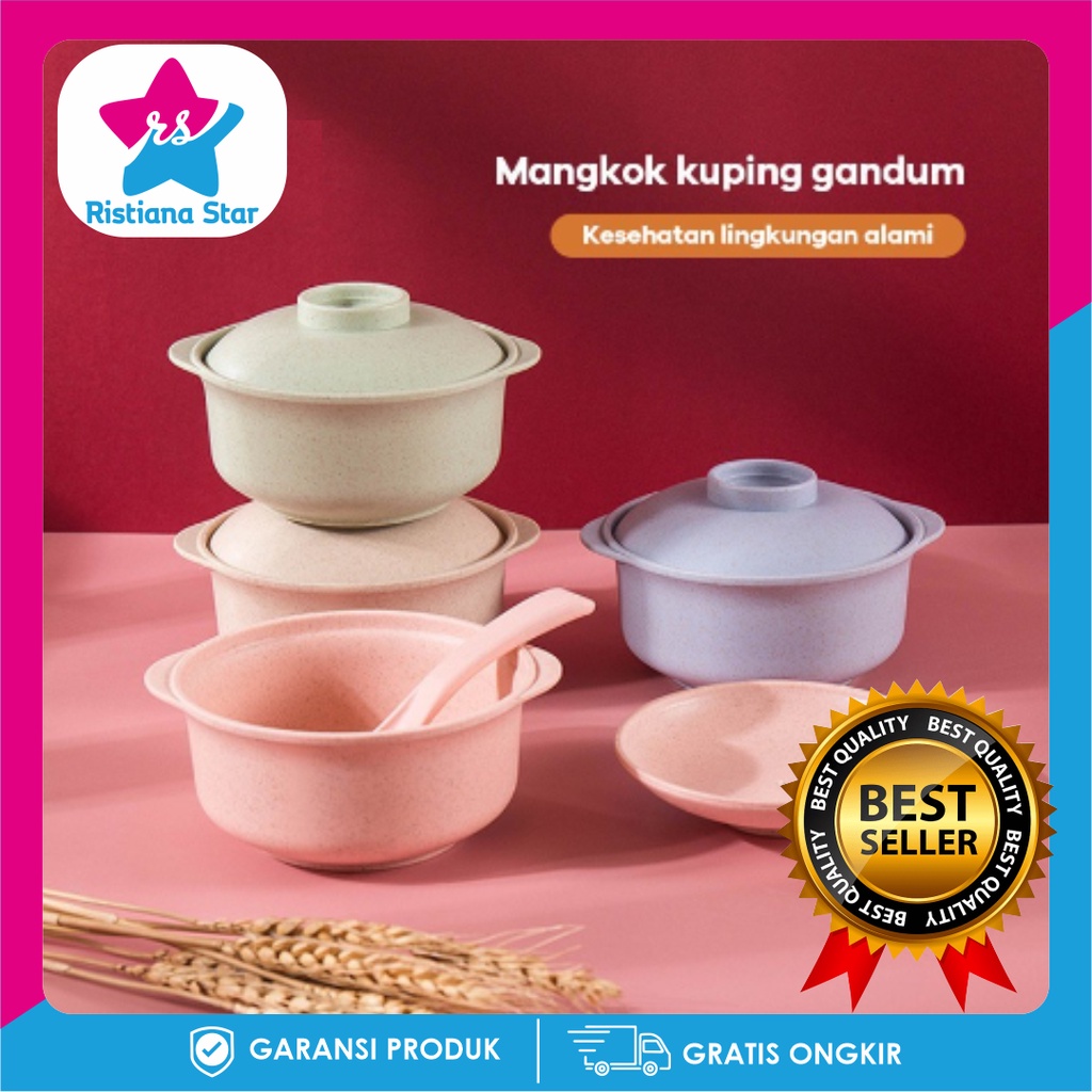 Jual MANGKOK JERAMI TUTUP 2 IN 1 MANGKOK TUTUP WHITE GRASS BOWL