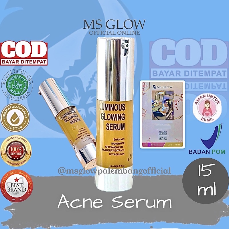 Jual Ms Glow Luminous Glowing Serum Extra Bright 15 Ml Shopee Indonesia