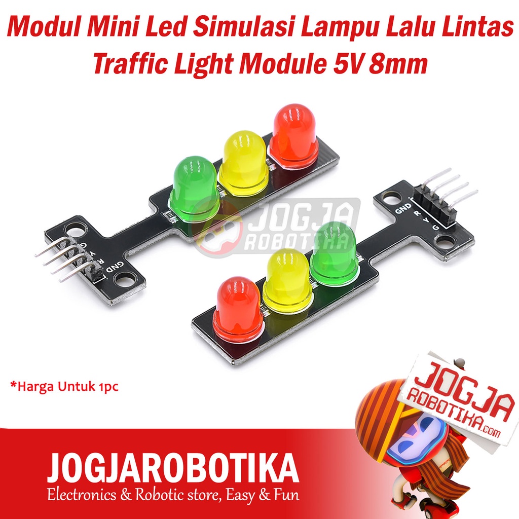 Jual Modul Mini Led Simulasi Lampu Lalu Lintas Traffic Light Module 5V