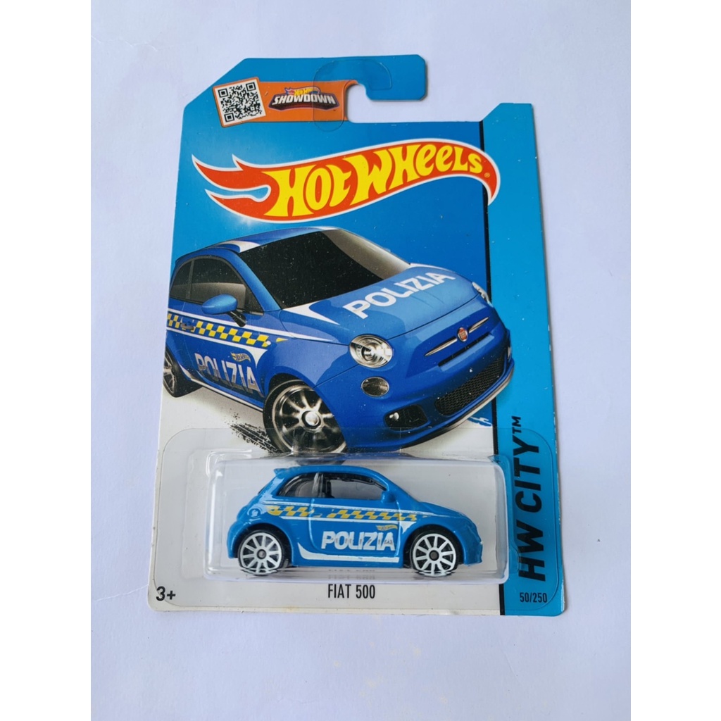 Jual HOTWHEELS HOT WHEELS FIAT 500 BIRU TREASURE HUNT HW CITY POLIZEI