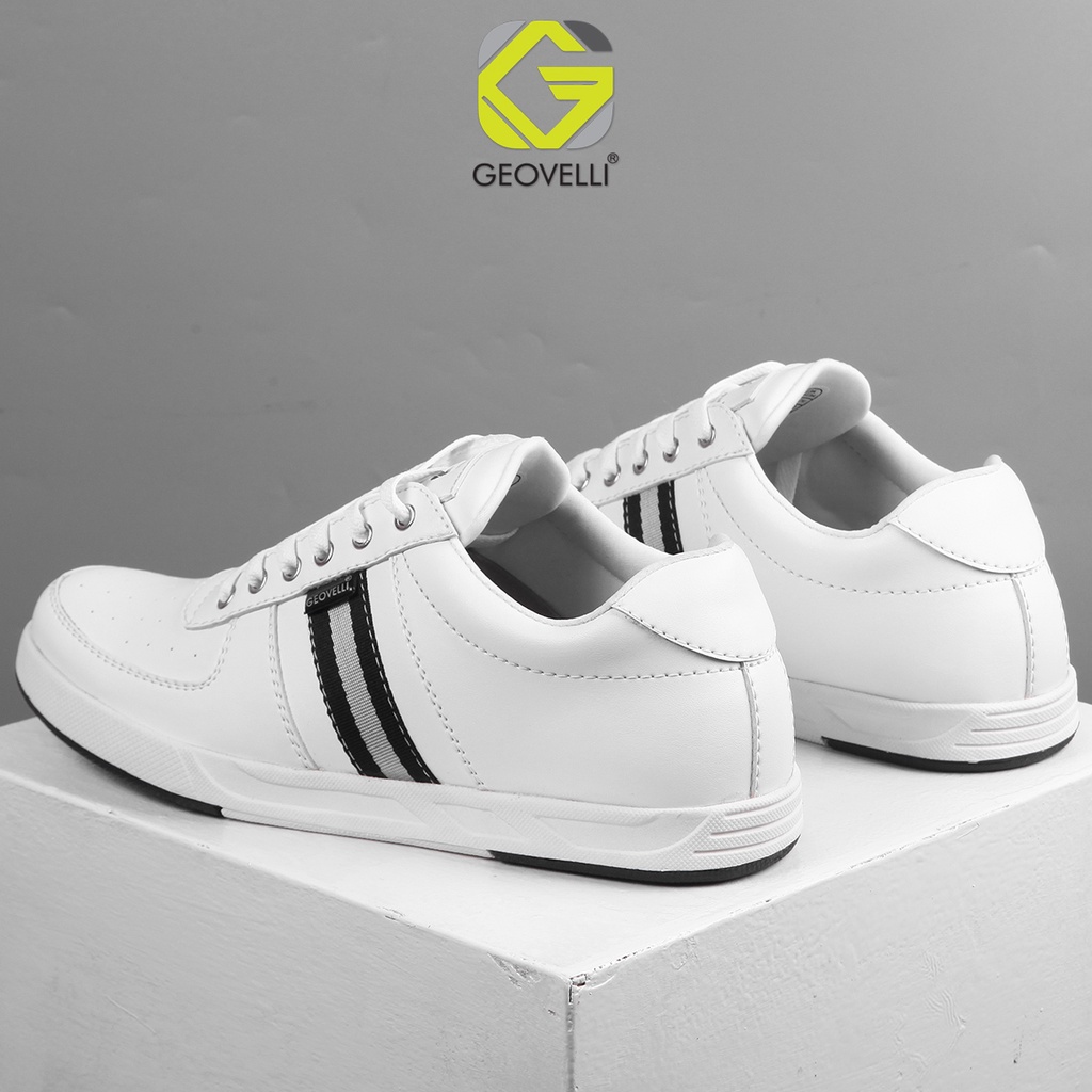 Jual GVL Geovelli Sepatu Snekaers Pria Putih Kasual Olahraga Running