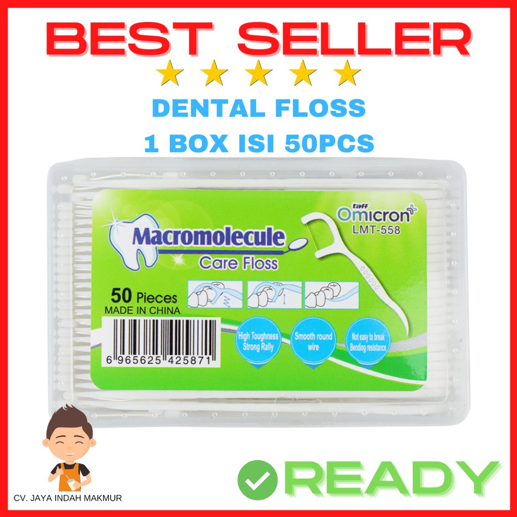 Jual Tusuk Gigi Dental Floss Isi 50 Pcs Box Benang Tusuk Gigi HARGA