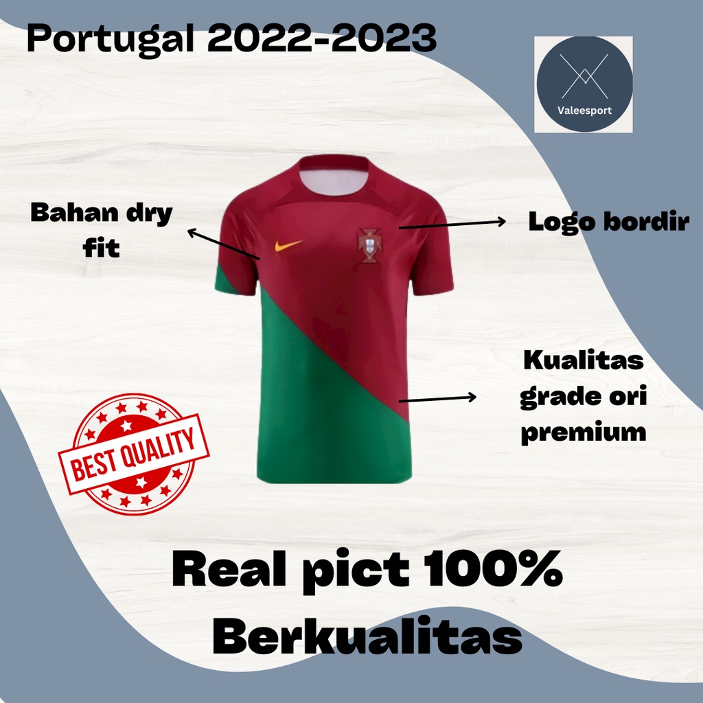 Jual Jersey Portugal Home New World Cup Grade Ori Jersey Piala