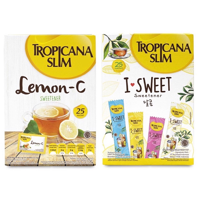 Jual Tropicana Slim Sweetener Lemon C I Sweet Sachet