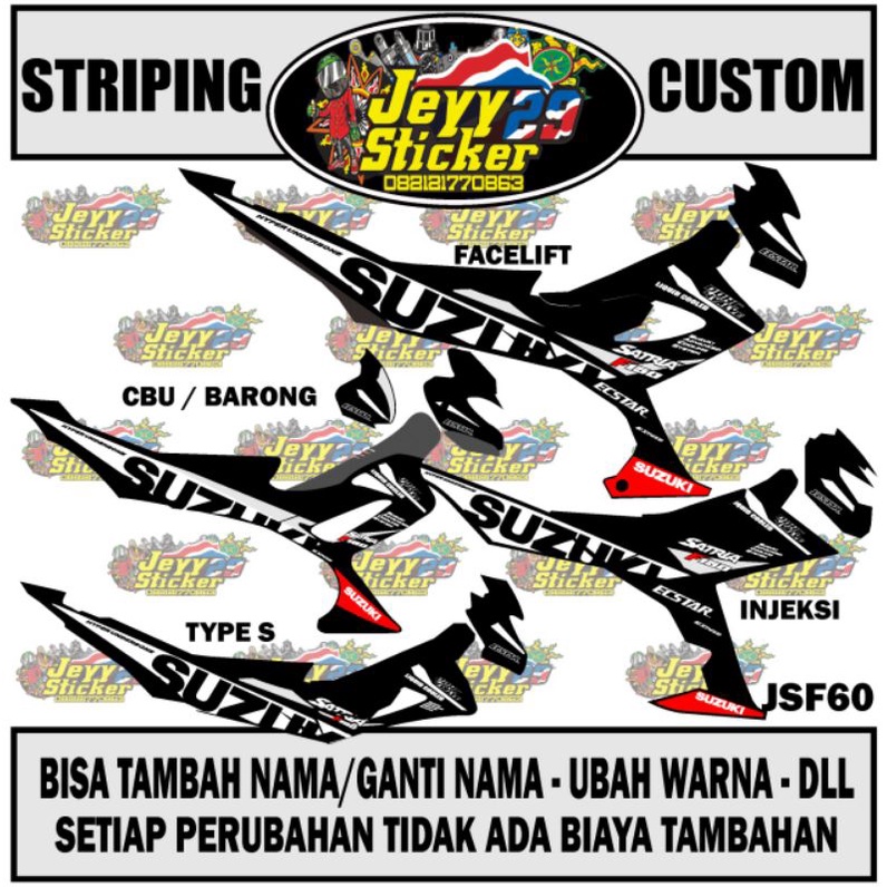 Jual STRIPING CUSTOM SATRIA FU SUKA SUKA STRIPING FU STRIPING