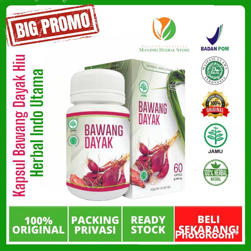 Jual KAPSUL BAWANG DAYAK HIU HERBAL INDO UTAMA Shopee Indonesia