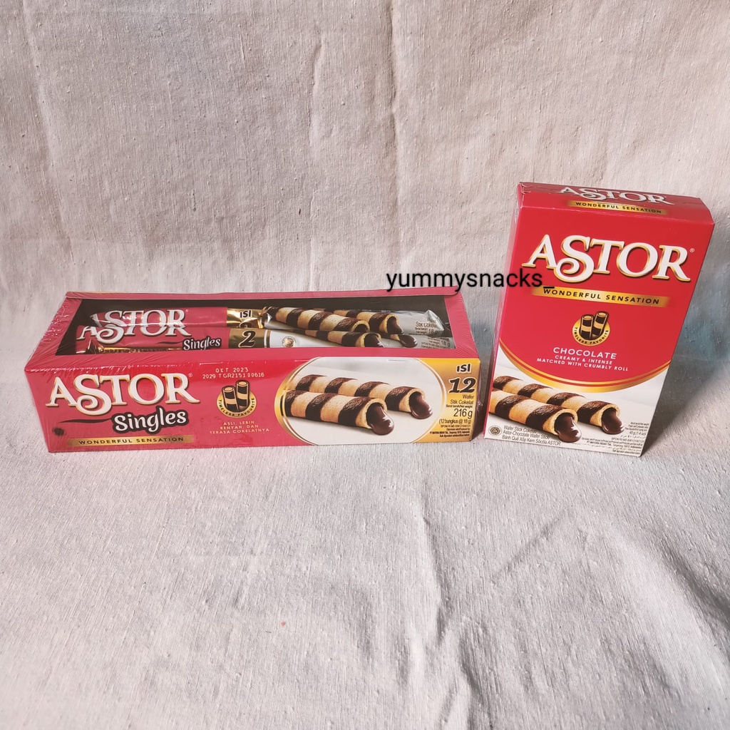 Jual Astor Single 12pcs Wafer Astor 40gr Astor Wafer Coklat Shopee