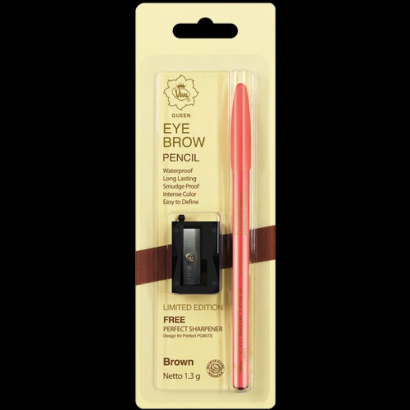 Jual Viva Queen Eye Brow Pencil With Sharpener Limited Edition