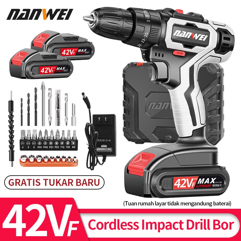 Jual Nanwei Mesin Bor Cordless Bor Baterai Bor Listrik Beton Besi