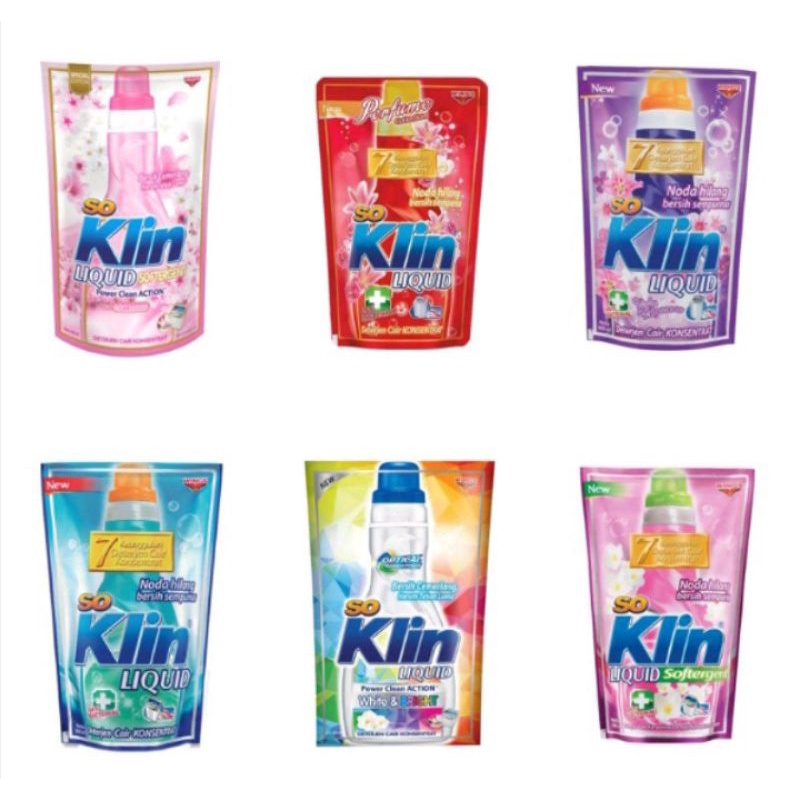 Jual So Klin Liquid Deterjen Cair Konsentrat Ml Shopee Indonesia