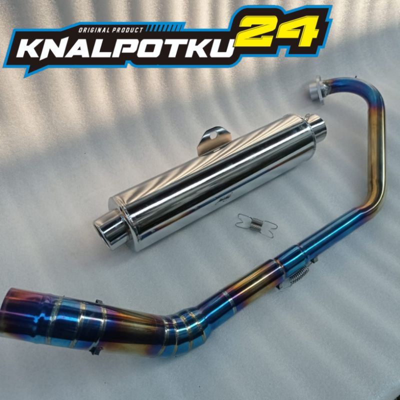 Jual KNALPOT CKD SATRIA FU STANDAR GARING LEHER BLUE PNP VIXION VERZA