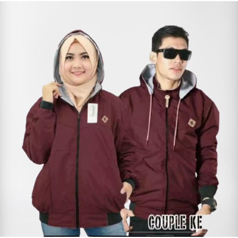 Jual Jaket Couple In Jaket Bolak Balik Logo Dc Pria Wanita Shopee