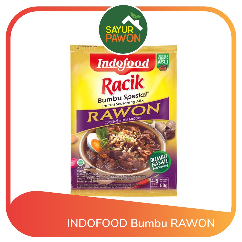 Jual Bumbu Basah INDOFOOD RAWON Kemasan 45 Gram Sayur Pawon Jogja