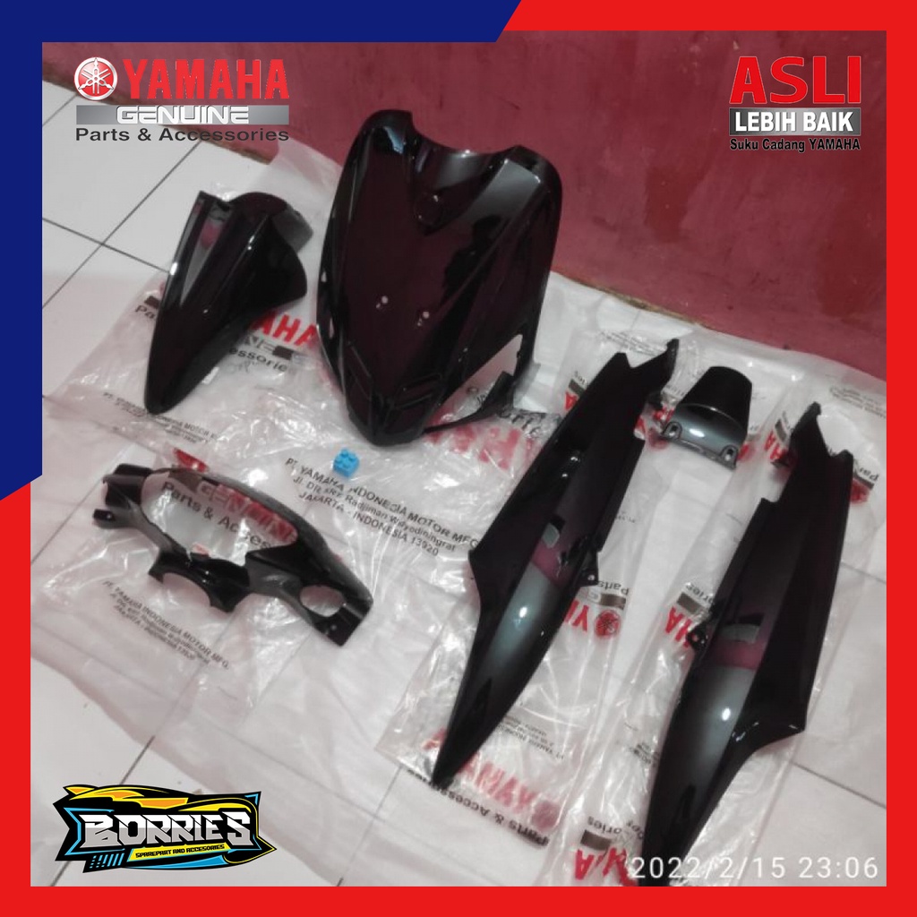 Jual FULLSET COVER BODY ALUS MIO SPORTY HITAM ORIGINAL ORI YAMAHA