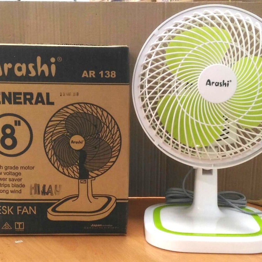 Jual Arashi Kipas Angin MEJA DUDUK LANTAI AR 138 AR138 General Desk Fan