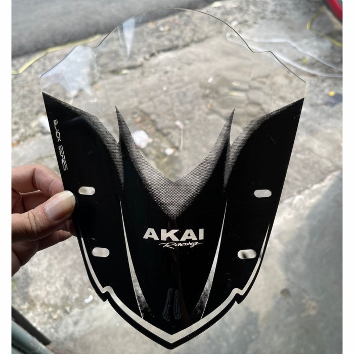 Jual Visor Aerox Winshield Aerox Model Scetbill Akai Racing Black