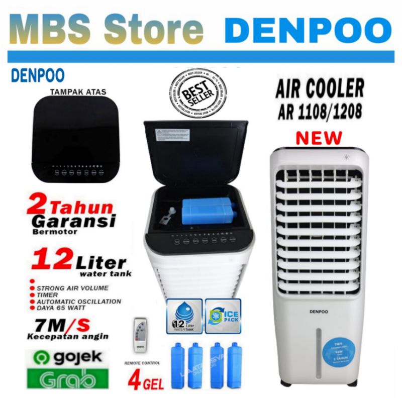 Jual Air Cooler Denpoo Penyejuk Ruangan AR 1108XF 12 Liter Shopee