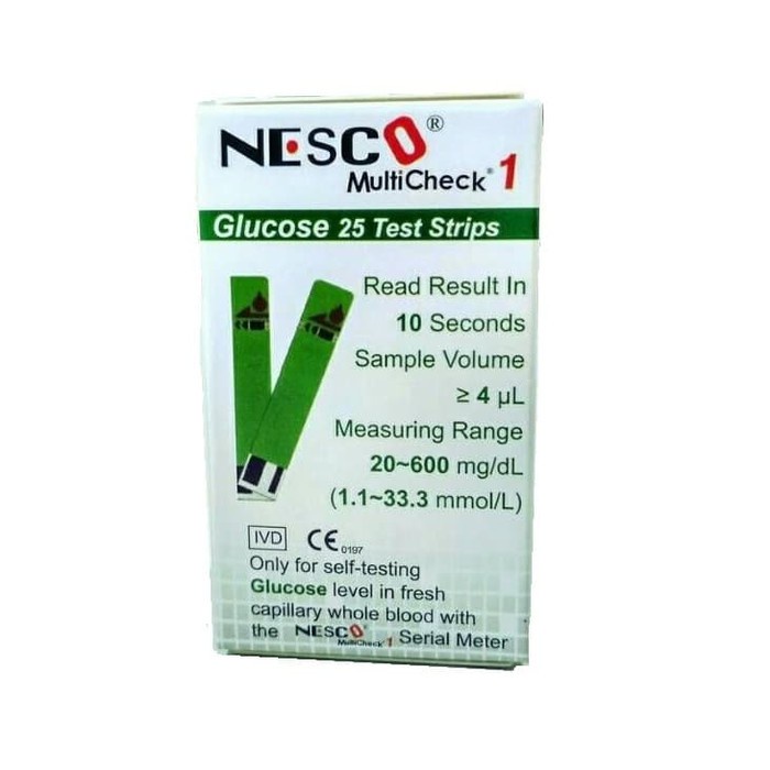 Jual Strip Nesco Gula Darah Glucose Test Cek Tes Gda Refill Isi 25 Stik