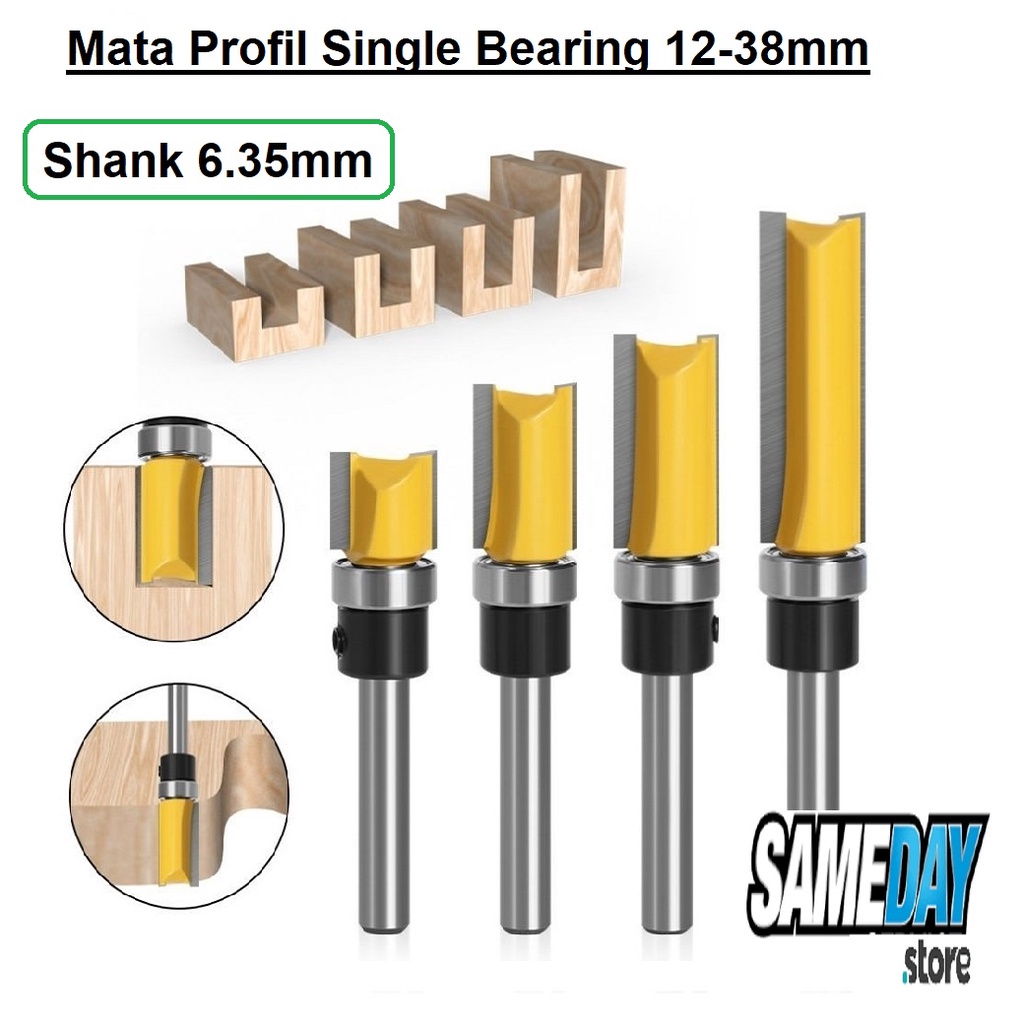 Jual Mata Profil Lurus Flush Trimmer Straight Router Bits Shank