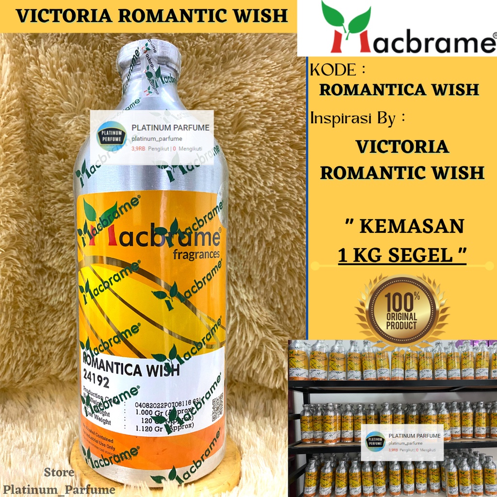 Jual Bibit Parfum Wanita Victoria Romantic Wish Kg Segel Alumunium