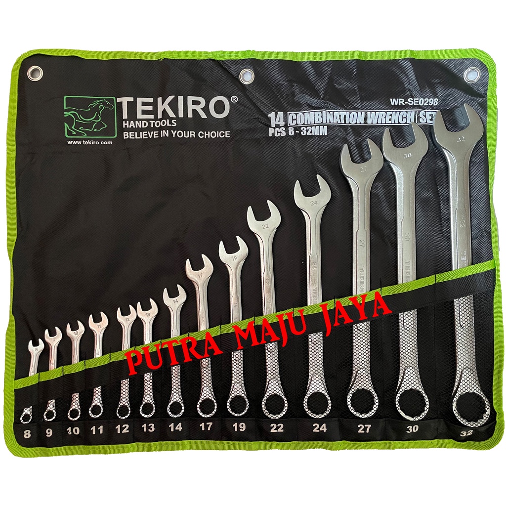 Jual KUNCI RING PAS 14PCS TEKIRO 8mm 32mm COMBINATION WRENCH SET