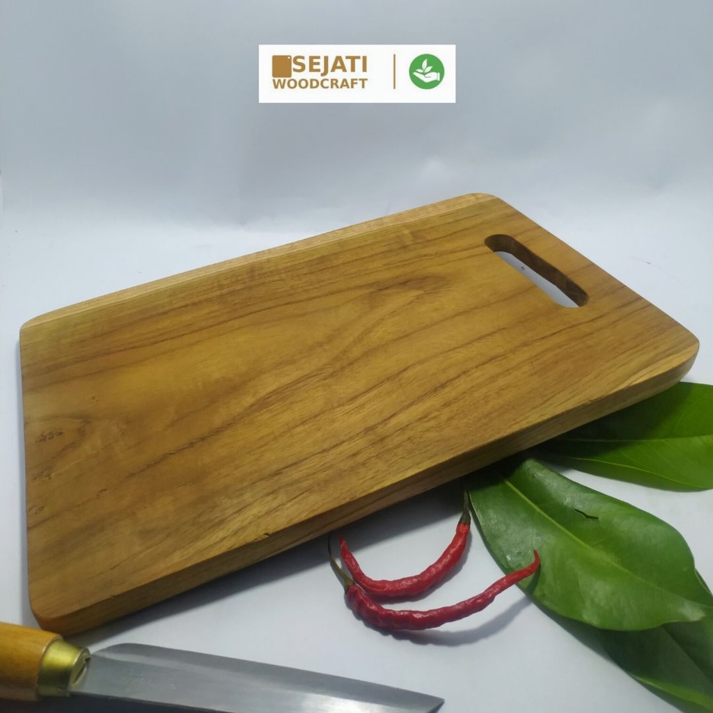 Jual Talenan Kayu Jati Utuh Besar Premium Teak Wood Cutting Board