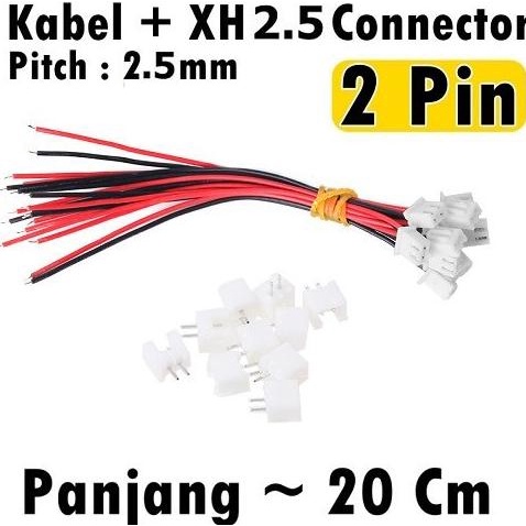 Jual JST XH 2 5 2 Pin Battery Connector Plug Female Male Wires Cable