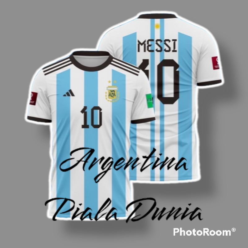 Jual Jersey Argentina 2022 2023 Piala Dunia Full Printing Free Nameset