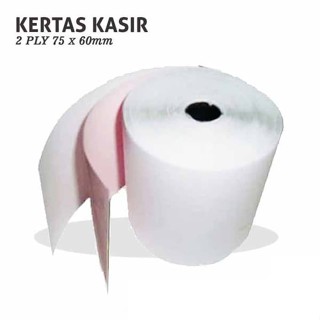 Jual Kertas Struk Kasir Paper Roll NCR 2 Ply 3 Ply Uk 75 X 60 Mm