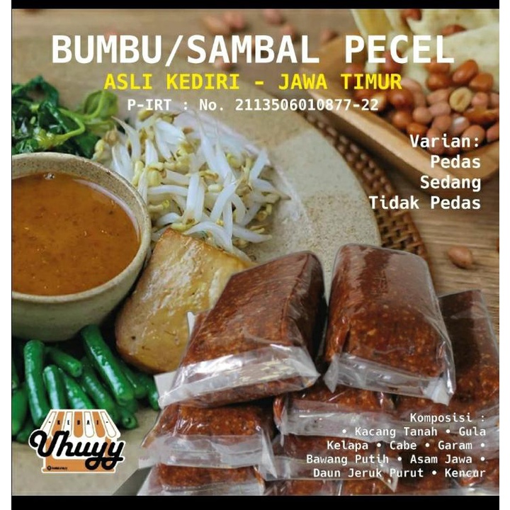 Jual Bumbu Sambal Pecel Khas Kediri Gram Shopee Indonesia