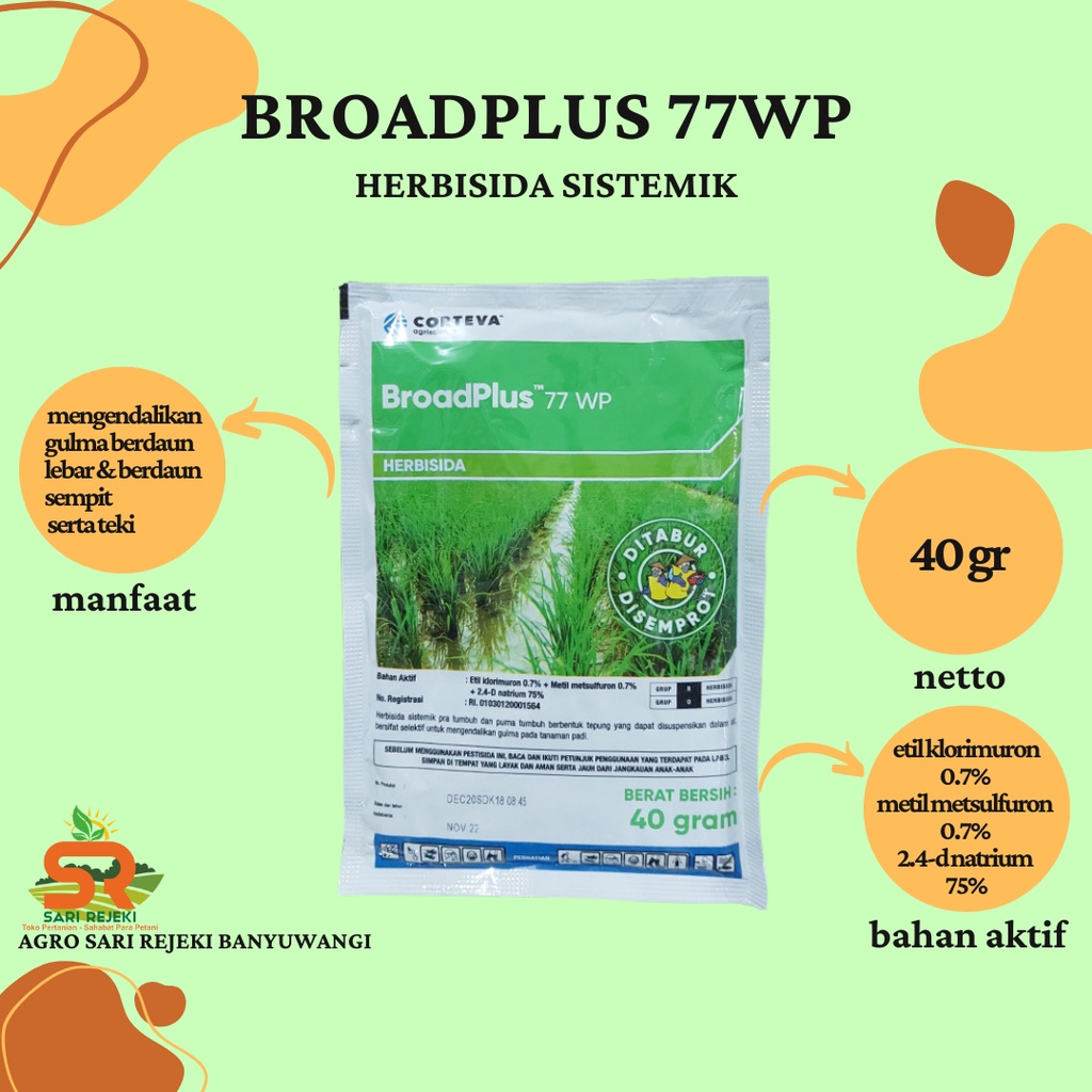 Jual Broadplus Wp Gr Herbisida Selektif Seperti Ally Plus Shopee