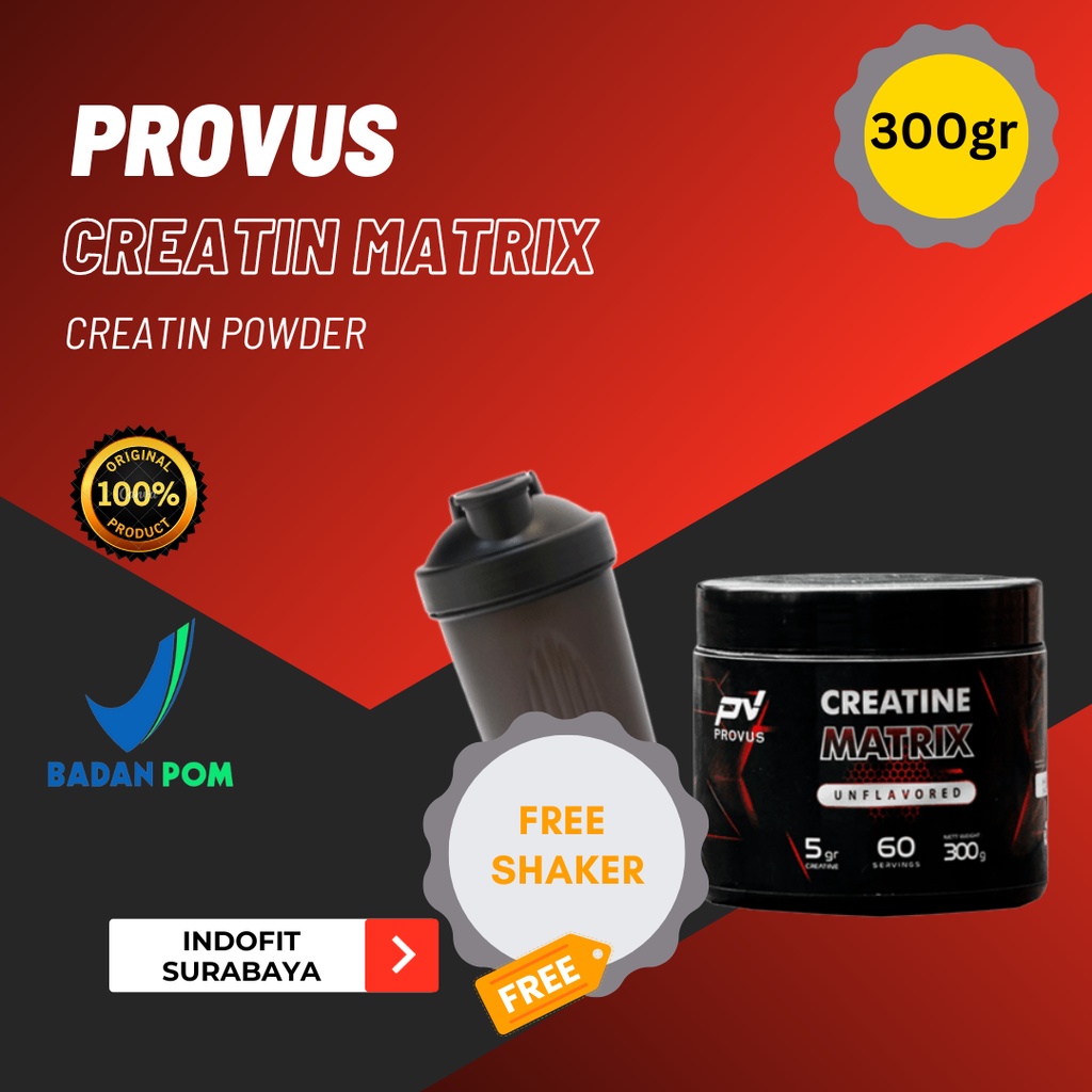 Jual Creatine Matrix Provus 300 Gram Provus Creatine Monohydrate