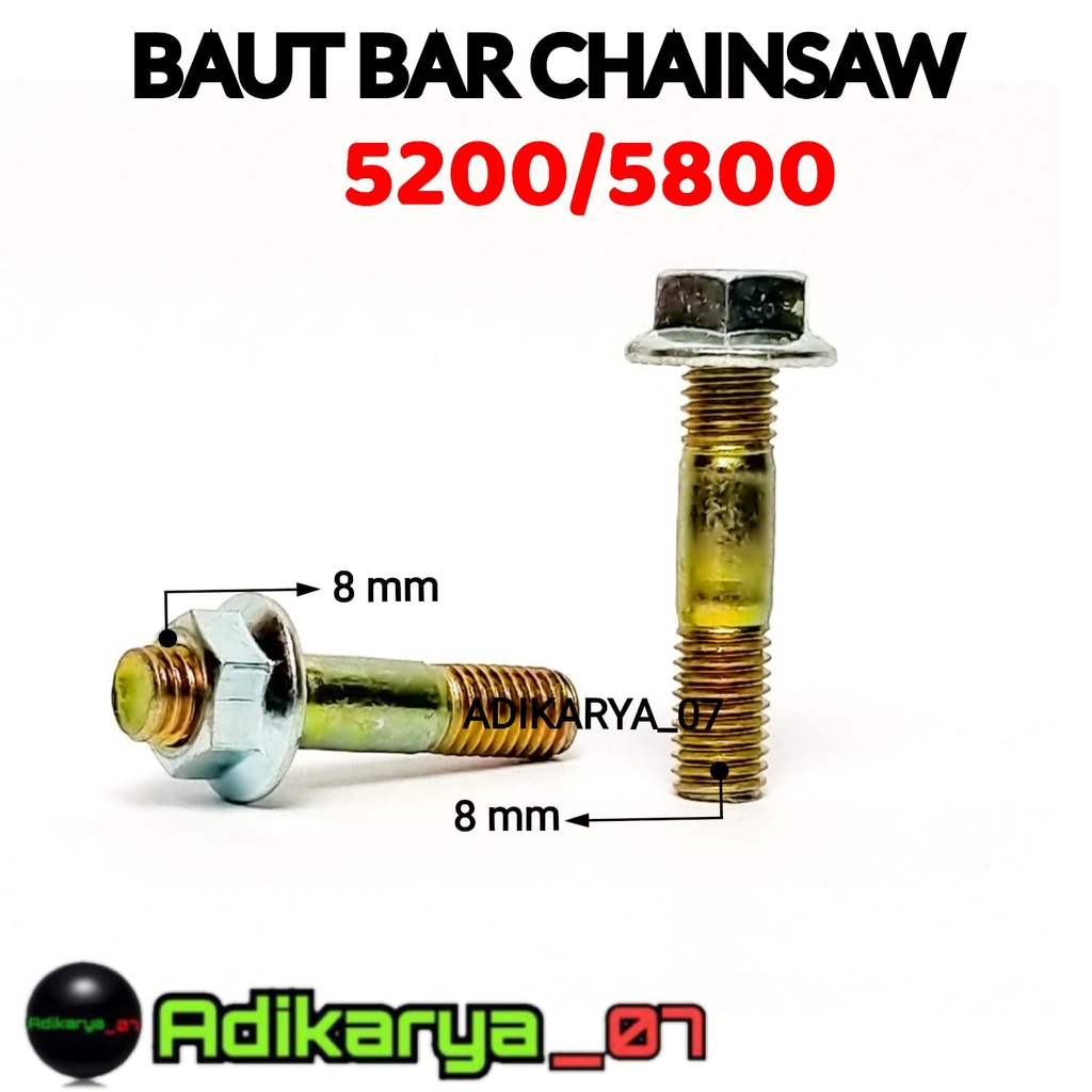 Jual Baud Baut Dan Mur Bar Mesin Chainsaw Kecil 5200 5800 1 Pcs