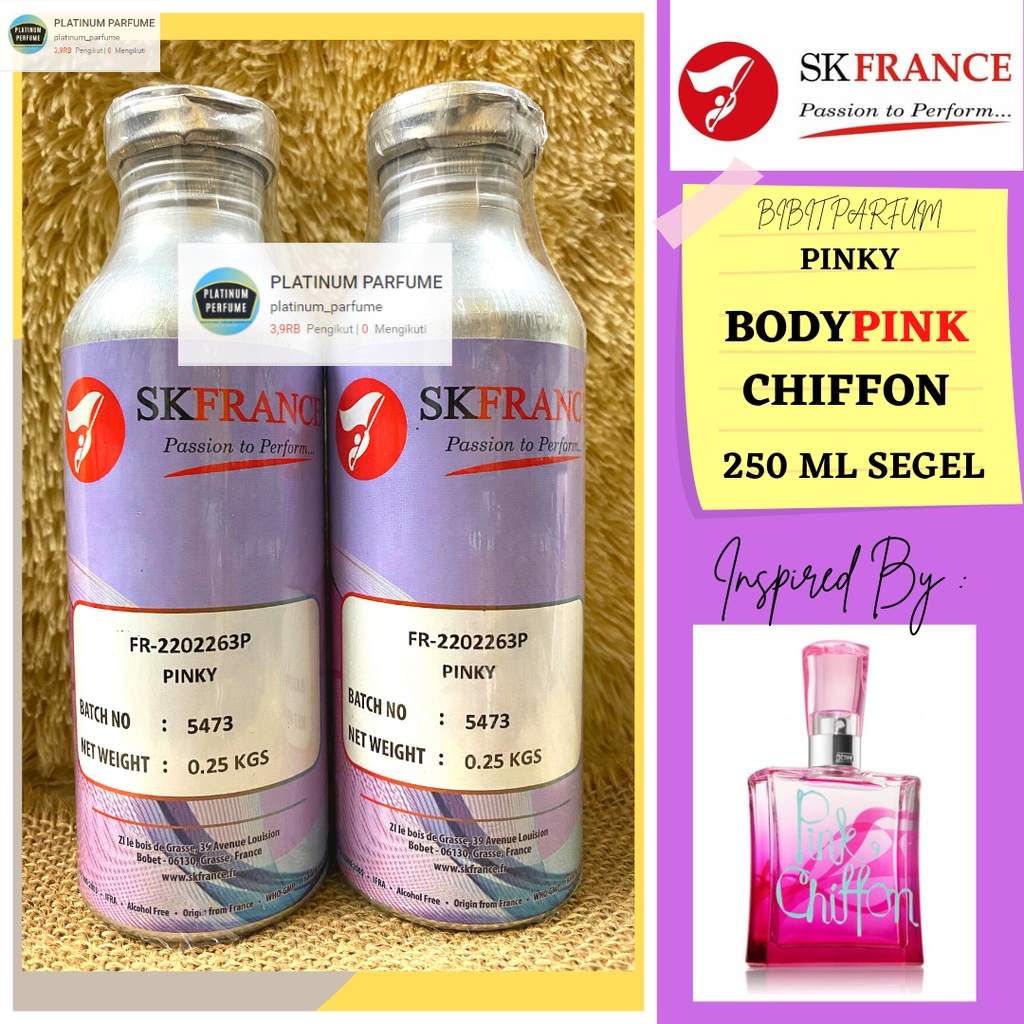 Jual Bibit Parfum Body Pink Chiffon Ml Segel Alumunium Sk France