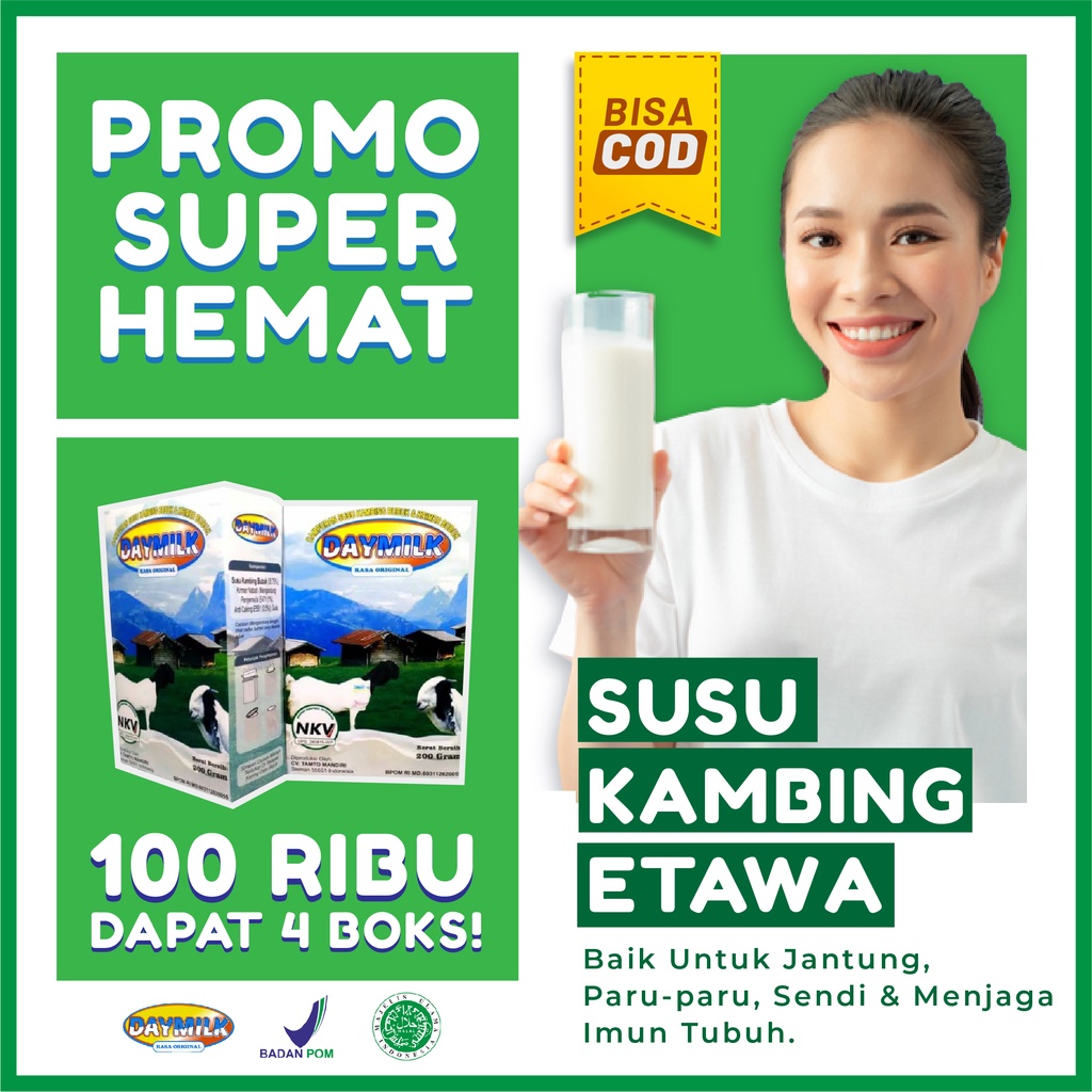 Jual Daymilk Susu Kambing Etawa Asli Cocok Untuk Masalah Pernapasan