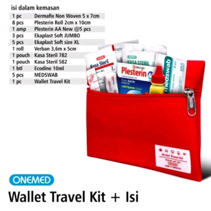 Jual P3K Lengkap One Med Dompet Merah OneMed Kotak P3K Travel Kit