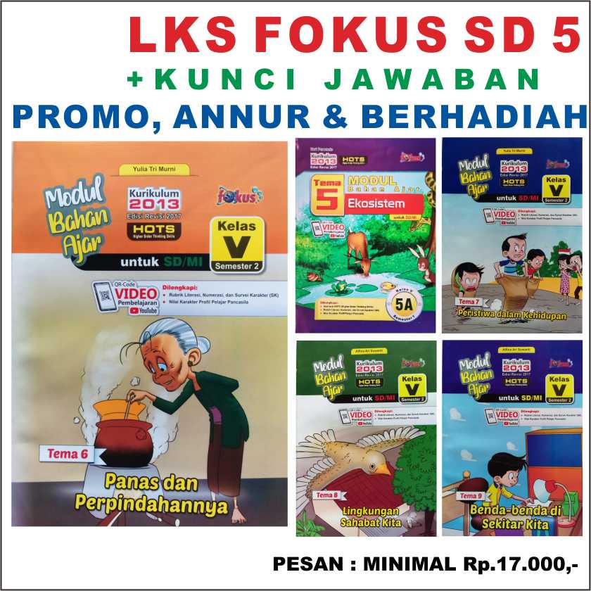 Jual Lks Fokus Tematik Sd Kelas Promo Kunci Jawaban Tema