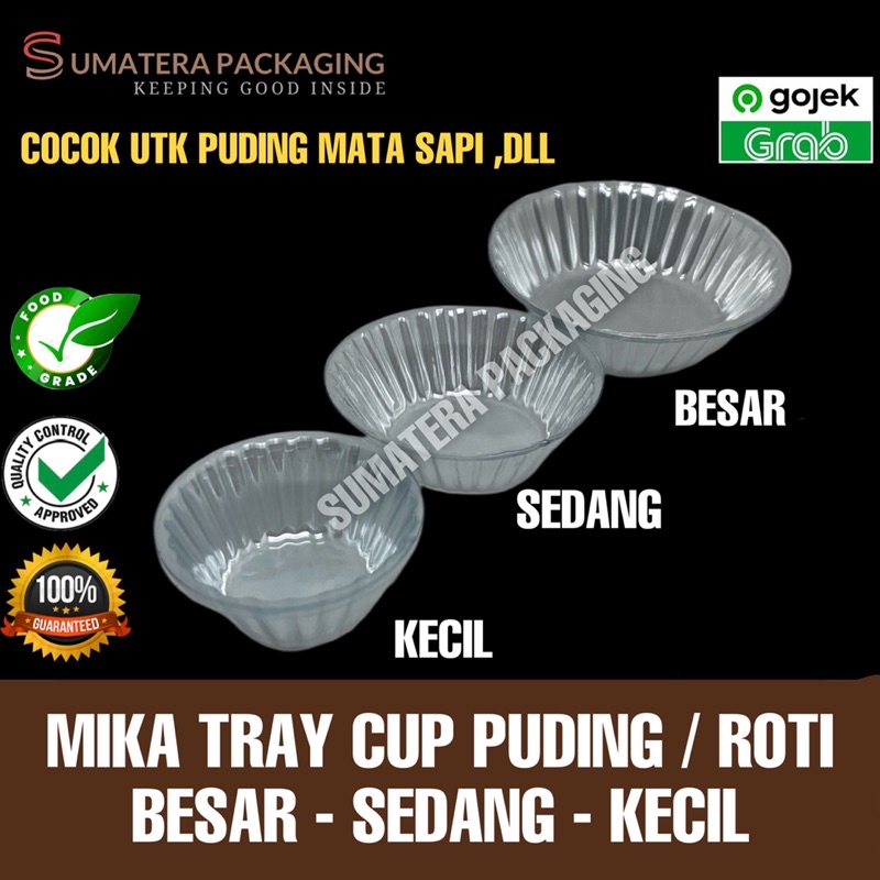 Jual Mika Cup Roti Besar Sedang Kecil Isi 100pcs Puding Saus Sambal