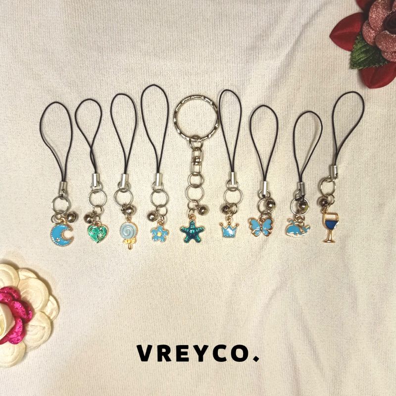 Jual Vreyco Gantungan Kunci Motif Karakter Serba Warna Biru Ganci