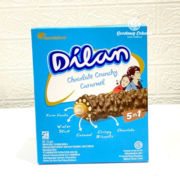 Jual Dilan Chocolate Crunchy Caramel Wafer Coklat Cokelat Box Pcs X