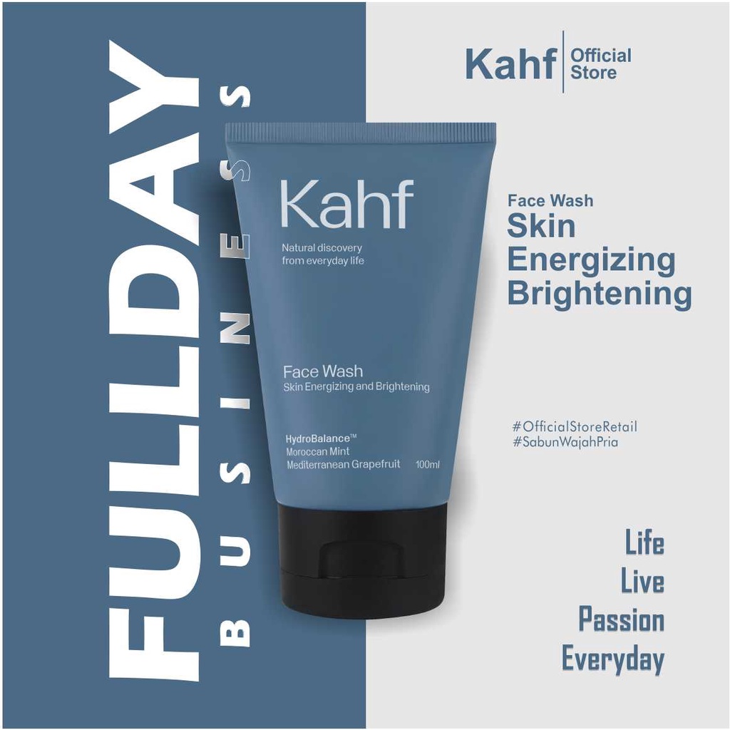 Jual Kahf Skin Energizing Brightening Face Wash 100 Ml Sabun Wajah