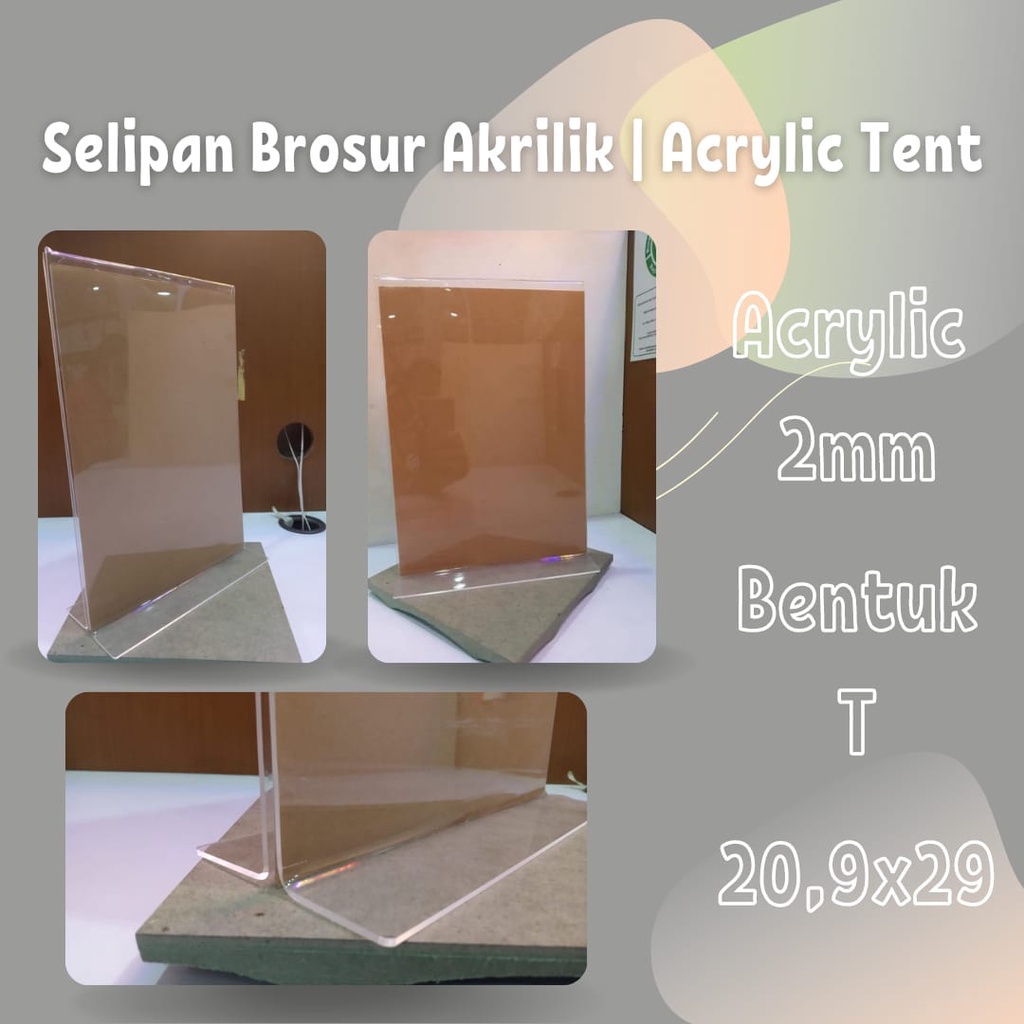 Jual Acrylic Tent Card Selipan Brosur Akrilik Brosur Akrilik