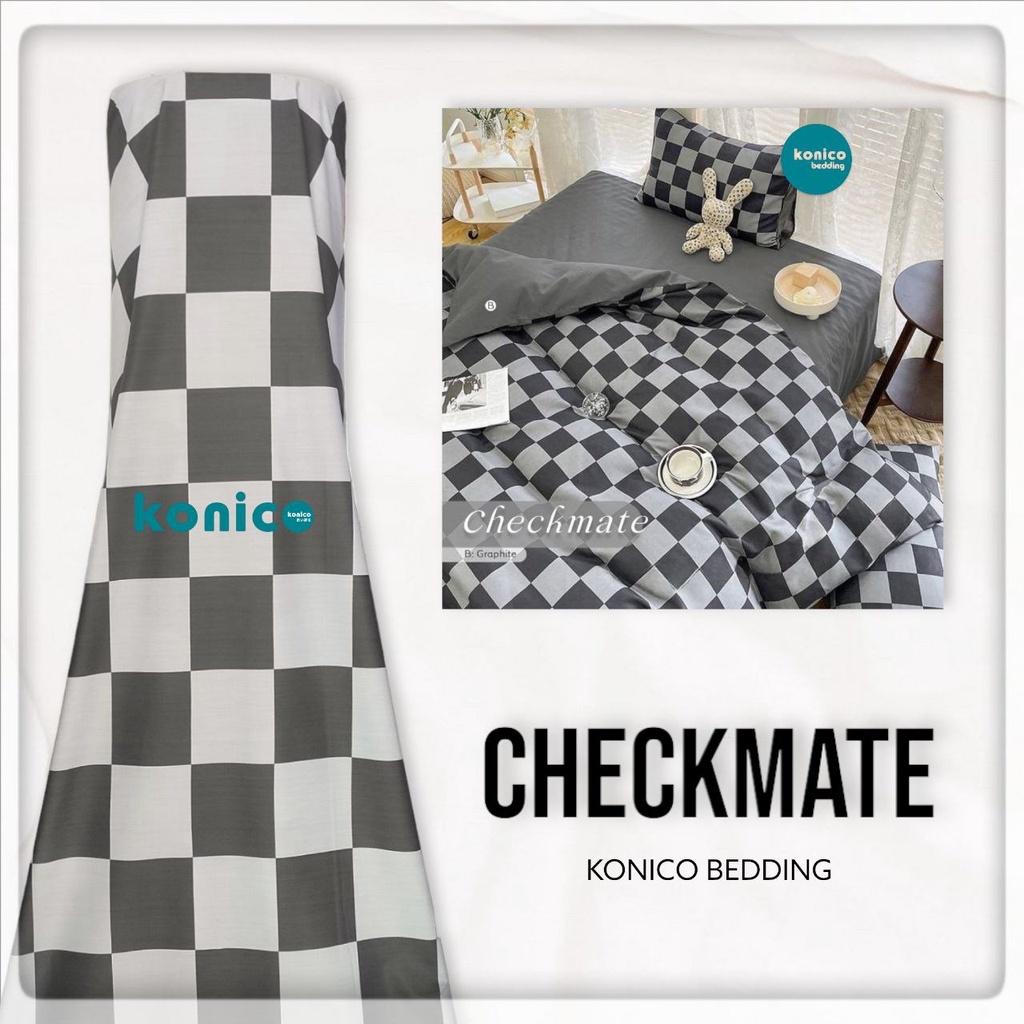 Jual KONICO Kain Katun Sprei Meteran Motif MINIMALIS CHECKMATE Tabur