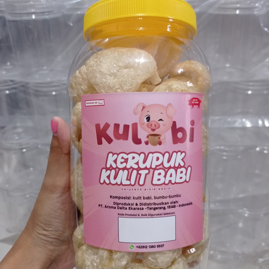 Jual Kerupuk Kulit Babi Pork Crackers Rambak Babi Toples L