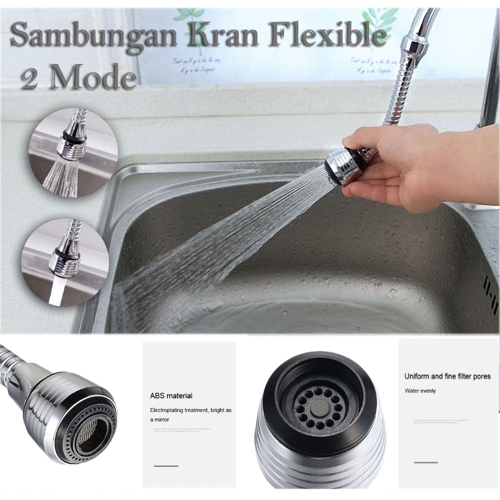 Jual Sambungan Kran Air Cuci Piring Wastafel Flexible Mode Spray